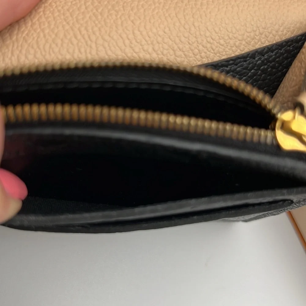 Louis Vuitton 2016 MONOGRAM EMPREINTE Leather Emilie Black Wallet Box & Dust bag - Picture 14 of 17